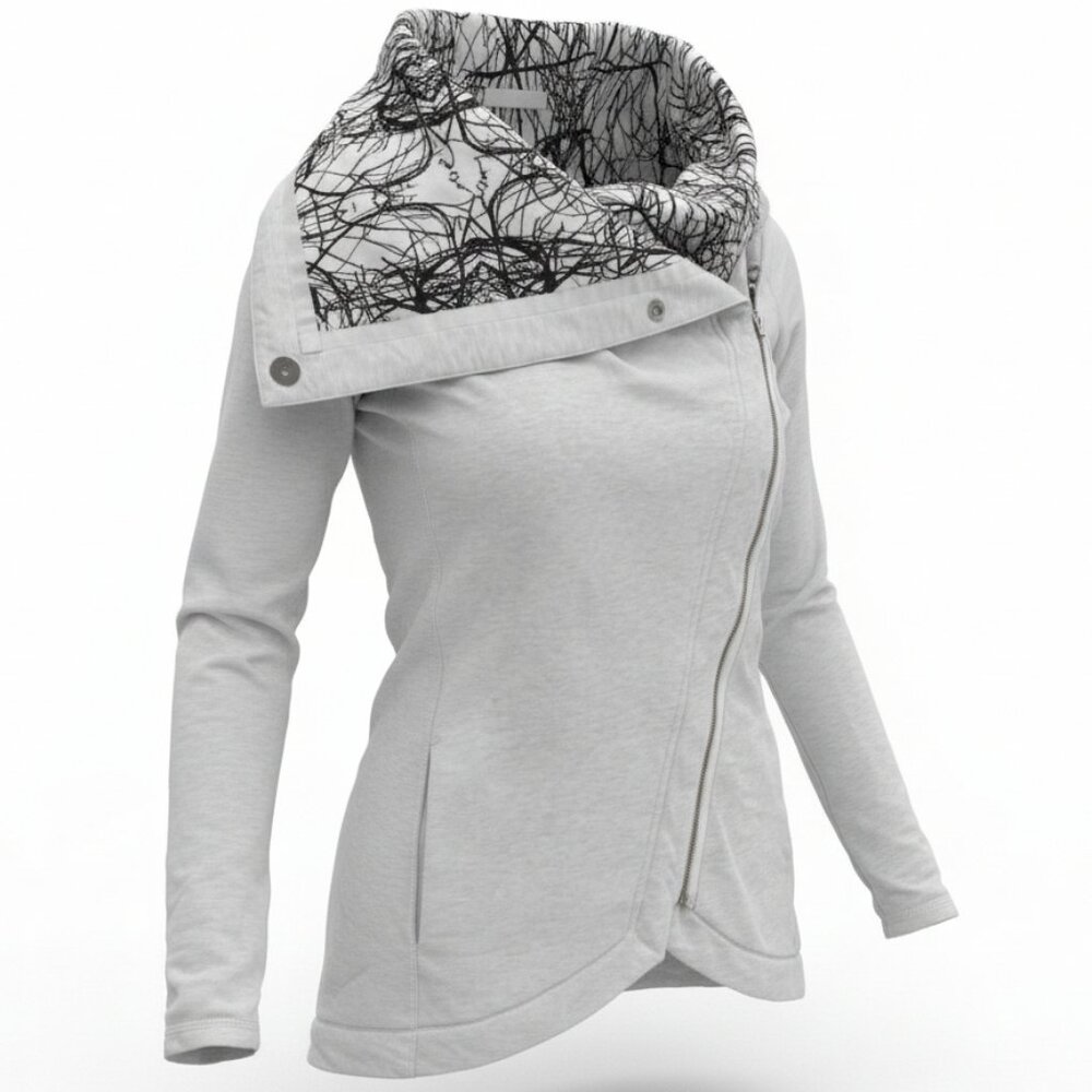 Lululemon Method Wrap Jacket Heathered Ghost Nesting Size 4 RARE! Discontinued!